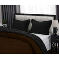 thumbnail image 5 of DNG Creations 3 Piece Reversible Diamond Pattern Comforter Solid - 100% Egyptian Cotton, 800 TC ( Twin/ Twin XL - Size ) All-Season 550 GSM ( Chocolate/Black Colour ), 5 of 7