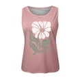 thumbnail image 4 of XIAONU Womens Floral Print Tank Top Sleeveless Crew Neck Loose Fit Summer Casual Tee, 4 of 4