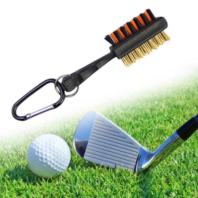 Cepillo para palos de Golf, herramienta de limpieza de surcos, cómodo transporte, mango ergonómico, accesorios de Golf, cepillo limpiador para hombres Negro