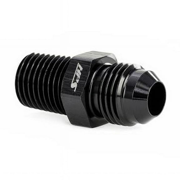 HPS Performance AN to NPT Adapter Fitting, Aluminum, Size: AN-8 to 1/4 NPT, Angle: Straight, Black, AN816-7
