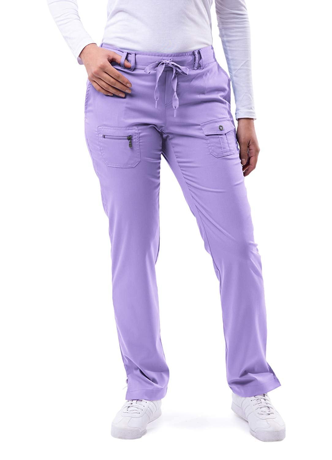 Adar Pro Scrubs For Women Skinny Leg Yoga Scrub Pants