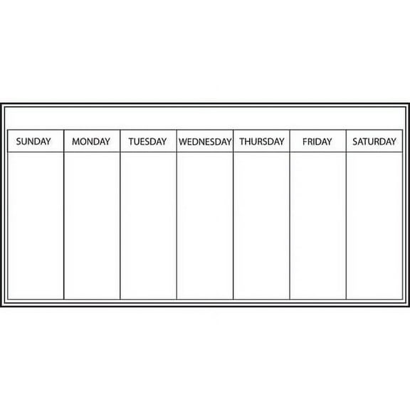 WallPops Whiteboard Weekly Calendar, White, 13" x 26"