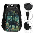 thumbnail image 3 of Disketp Mystical Black Cat Fireflies Mochila de Viaje Estampada para Laptop con Puerto de Carga USB, Mochila Impermeable para Computadora – Regalo para Hombres y Mujeres, 3 of 7