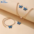 thumbnail image 2 of Conjunto De Pulseras De Collar De Mariposa Coreana Retro Para Mujer Gargantilla Cadena Colgante Accesoriospangjing, 2 of 4