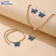 thumbnail image 2 of Conjunto De Pulseras De Collar De Mariposa Coreana Retro Para Mujer Gargantilla Cadena Colgante Accesoriospangjing, 2 of 4