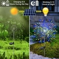 thumbnail image 2 of Solar Garden Lights Outdoor, 2 Pack 120 LED Twinkling Firework Lights Decorative with 2 Modes, Outdoor Waterproof Solar Starburst Light for Outside Yard Pathway Garden Decor, Multicolor, 2 of 11