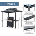 thumbnail image 7 of 5FT x 8FT Double Roof Aluminum BBQ Grill Gazebo with Grey Polycarbonate for Outdoor Use, 7 of 7