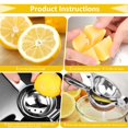 thumbnail image 4 of Exprimidor de limón Manual de acero inoxidable, exprimidor de frutas, exprimidor de cítricos, exprimidor de jugo de frutas, herramienta de prensa de mango rápido,, 4 of 5