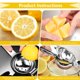 thumbnail image 4 of Exprimidor de limón Manual de acero inoxidable, exprimidor de frutas, exprimidor de cítricos, exprimidor de jugo de frutas, herramienta de prensa de mango rápido,, 4 of 5