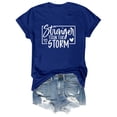 thumbnail image 6 of Ankishi Funny Tshirt Women Stronger Than The Storm Fashion Casual T Shirt Summer Loose Fit Clothes for Travel Dating, 6 of 7