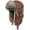 Brown-ssm, variant on Unisex Winter Leather Trapper Hat Faux Fur,Windproof Pilot Cap Ushanka Russian Hats for Men Women
