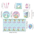 thumbnail image 2 of 140Pcs Easter Decorations Set - Easter Paper Plates & Napkins Sets, Easters Dinnerware/Tableware Sets Including Cups Straws Plastic Cutlery Disposable Tablecloth for Easter Party Decor C, 2 of 5