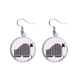 thumbnail image 1 of Código de barras de canguro Pendientes pendientes de plata colgantes joyas señora Unbranded M, 1 of 3