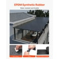 thumbnail image 4 of VEVOR Toiture en Rouleau, 30 x 40 Pi, 45 mil Toiture en Caoutchouc EPDM, Longue Durée de Vie et Résistante aux Intempéries, Résiste aux Températures Difficiles, Flexible et Installation Facile, sous-Couche de Toit pour VR, Toitures, Étangs, 4 of 8