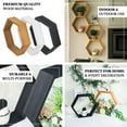 thumbnail image 4 of Efavormart 2 Pack | 9" Hexagon Whitewashed Wood Centerpiece, Geometric Terrarium, Honeycomb Storage Shelf, 4 of 11