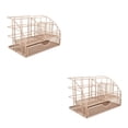thumbnail image 4 of Bearachild Estante de soporte para ahorro de espacio para almacenamiento de escritorio elegante caja de almacenamiento de escritorio de Metal oro rosa 22.5*15*15cm 2piezas, 4 of 6