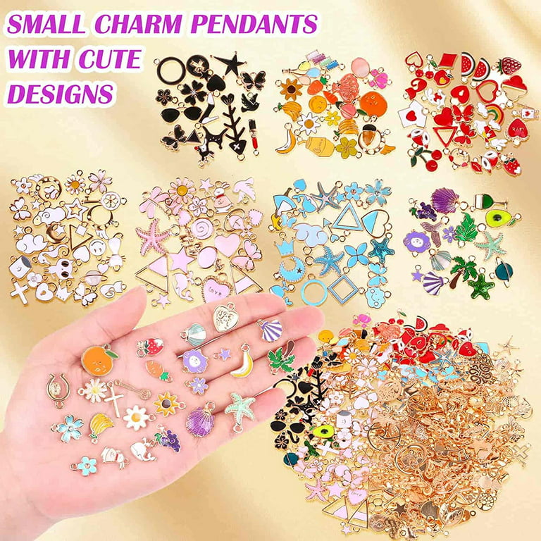 170PCS Assorted Gold Plated Enamel Bracelet Pendants Bracelet Making Charms  for DIY Jewelry Making Crafting (Animal Style)