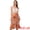 Orange Pattern 1, variant on DARING DIVA Women's Tropical Beach Ruched Split Thigh Lightweight Skirt S Orange