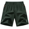 thumbnail image 2 of Hearthz Quick-Dry Shorts for Men Elastic Waist Lightweight Men's Athletic Gym Shorts with Pockets Summer Beach Shorts for Men Green S, 2 of 4