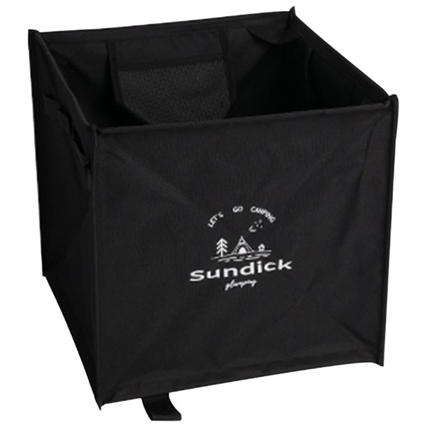 (Negro) Bote Basura Plegable Triangular Suministros para Acampar