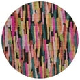 thumbnail image 2 of Addison Rugs Chantille Indoor/Outdoor Transitional Stripes Pink Washable Round Rug, 8' x 8', 2 of 6
