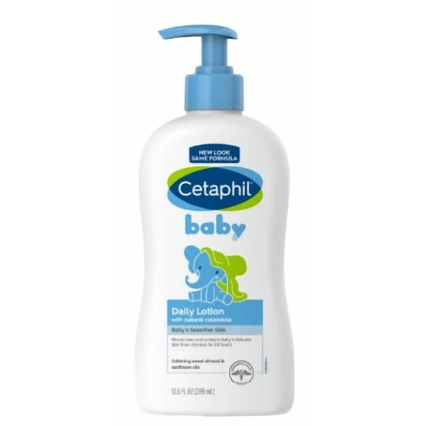 Cetaphil Baby Daily Lotion con Caléndula Orgánica, Aceites de Almendra Dulce y Girasol, 13.5 Oz