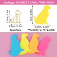 thumbnail image 2 of CD4-Cute Dog Sticky Notes with Paper Clips, 210 Sheets Cartoon Animal Self-Stick Notes Index Tabs Dog Shape Memo Pads Index Tabs 7 Pack (7 Color)*04, 2 of 7