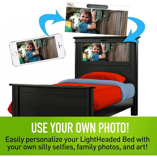 LightHeaded Beds Riviera Twin Bed, Black
