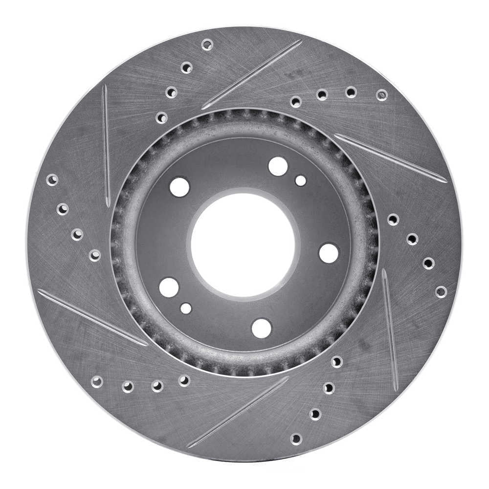 Dynamic Friction Company 631-03055R DFC Brake Rotor - Drilled And Slotted - Silver