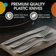 thumbnail image 4 of Exquisite Silver Disposable Spoons - Gray Plastic Spoons - 100 Count, 4 of 9