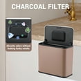 thumbnail image 6 of 1.3 Gallon/5L Small Hanging Trash Can with Lid, Stainless Steel Garbage Can with Inner Bucket and Charcoal Filter, Recycling Bin Waste Container for Counter Top, Under Sink or Wall Mount, 6 of 6