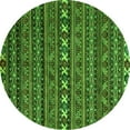 thumbnail image 1 of Ahgly Company Indoor Round Oriental Green Modern Area Rugs, 8' Round, 1 of 4