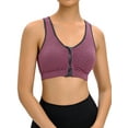 thumbnail image 4 of FUTATA Women's Wireless Post-Op Bra Front Zipper Sports Bra, Push Up Sports Bra Tube Top, Yoga Fitness Workout Running Yoga Bra With Removable Pads, 4 of 7
