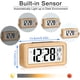 thumbnail image 4 of Despertador digital de bambú fácil de configurar con temperatura, fecha, retroiluminación, repetición, para dormitorio, mesita de noche, hogar, oficina, sin tictac Zhivalor WLJ-0519, 4 of 5