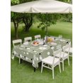 thumbnail image 3 of Outdoor Tablecloth with Umbrella Hole and Zipper, Christmas Snowman Green Rectangle Table Cloth 54x80 Inch Waterproof Tablecloth, Winter Snowflakes Xmas Retro Picnic Table Cover for Patio Camping, 3 of 7