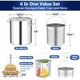 thumbnail image 3 of 64QT Stainless Steel Pot with 200,000 BTU Propane Burner - Seafood Boil Pot, Crab Boil Pot, Lobster Pot, Shrimp Boil Pot, Tamale Steamer Pot with Basket and Turkey Fryer Burner, 3 of 8
