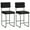 Black, variant on Gymax Set of 2 Counter Height Bar Stools 26'' Counter Stools w/ Metal Frame & Footrest White & Black