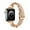 Rosegold+Apricot, variant on Genuine Leather Watch Band Compatible with Apple Watch 42/44/45/49mm Women, Slim Strap with Cool Stainless Steel Metal Chain for iWatch Series 9/8/7/6/5/SE/4/3/2/1 Ultra/Ultra 2, Rosegold+Apricot