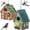 Basic, variant on 2 Pcs Birdhouse for Outside Hanging Bird Houses for Outdoor Colorful Decorative Cute Resin Birdhouses for Outside Indoors Nesting Garden Backyard Decor, for Bird Lovers(Basic)