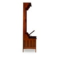 thumbnail image 3 of Linon Mission Free Standing Hall Tree with 4 Hooks and Split Seat Storage Bench, Walnut, 3 of 16