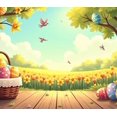 thumbnail image 4 of Easter Celebration Floral Egg Basket Backdrop Banner Spring Decorations Photography Props Party Supplies Event Decor Background, 4 of 8