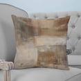 thumbnail image 4 of Pillow Covers 20x20 Set of 2, Brown Throw Pillow Covers Decorative Couch Cushion Cover, Oil Painting Abstract Art Contemporary Microfiber Soft Square Pillowcases for Bedroom Living Room Sofa, 4 of 7