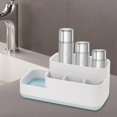 thumbnail image 4 of Estuche portacepillos multifuncional para pasta de dientes, organizador de almacenamiento, bandeja de baño, Caddy para organizador de tocador, cepillo Sunnimix Bandeja de baño Caddy, 4 of 8