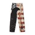 thumbnail image 3 of Lsque Wood Grain Bald Eagle Print Men's Pajama Pants, Lounge Pant - Comfortable Home Wear,Elastic Waistband, Stylish Design-XX-Large, 3 of 9