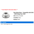 thumbnail image 2 of Rear Brake Rotor - Compatible with 2003 - 2008 Dodge Ram 2500 2004 2005 2006 2007, 2 of 2