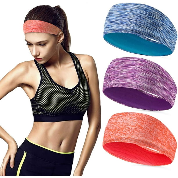 Sweatband Set Sports Headband Wristband Set Sweatbands Terry Cloth  Wristband Wrist Sweatband Headbands Moisture Wicking Sweat Absorbing Head  Band-Red white blue 