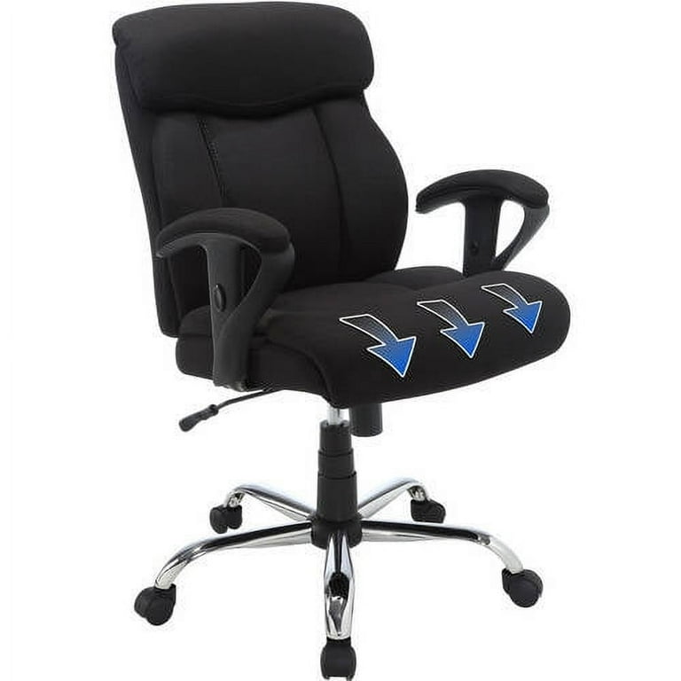 Serta Big Tall Fabric Manager Office Chair Supports up to 300 lbs Black