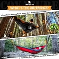 thumbnail image 3 of Hamaca de camping Covacure – Hamaca doble ligera, soporta hasta 772 libras, hamacas portátiles para interior, exterior, senderismo, camping, mochilero, viajes, patio trasero, playa (negro), 3 of 5