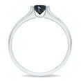 thumbnail image 3 of SZUL Women's 3/4 Carat Half Bezel Black Diamond Solitaire Ring in 10K White Gold, 3 of 5