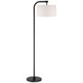 thumbnail image 2 of 360 Lighting Serra Modern 64" Tall Standing Floor Lamp Curved Chairside Arc Offset Arm Foot Switch Black Metal Living Room Bedroom, 2 of 9